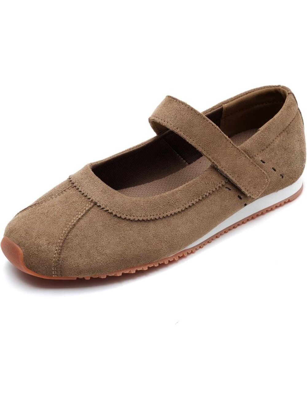 🆕Women's Mocha Mary Jane Sneakers Comfort Walking Ballet Flats Casual Shoes
